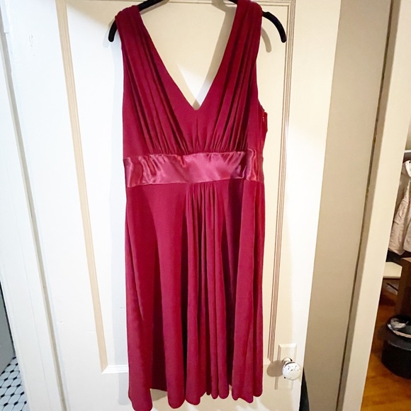 Red Christmas Maxi Empire Waist Dress - Picture 1 of 3